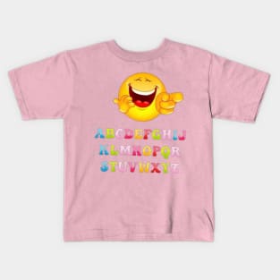 text and imoji art designs. Kids T-Shirt